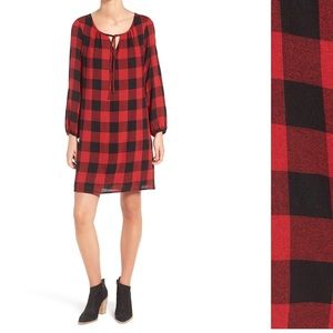 Madewell buffalo plaid check dress tunic M worn1x